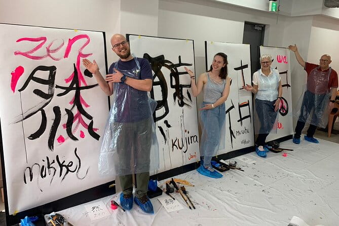 Experience of Large Calligraphy Performance in Asakusa Tokyo - Savoring Japanese Desserts