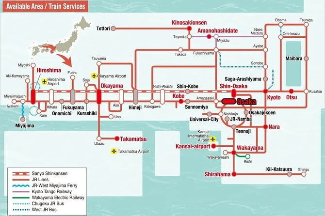 JR Kansai-Hiroshima Area Pass- Setouchi Coastline Day Pass - Benefits of the Hiroshima Setouchi Coastline 1-Day Pass