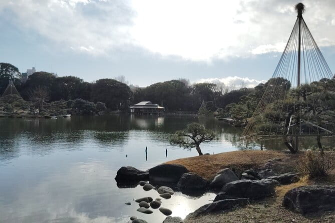 Tokyo Kiyosumi Garden Tour Stonework Pond and Sky Tree Views - Getting There