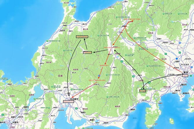 2DAYS 1NIGHT Private Tour, Tokyo~Nagano~Nagoya, 2-10 Guests - Key Points