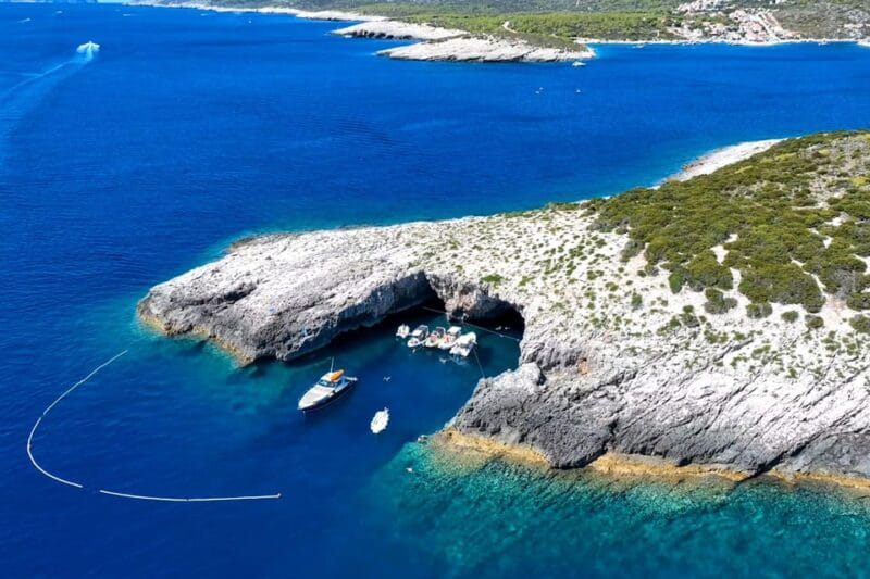 4 Caves & Komia Private Speedboat Tour from Split - Discovering Bievos Blue Cave: A Natural Wonder