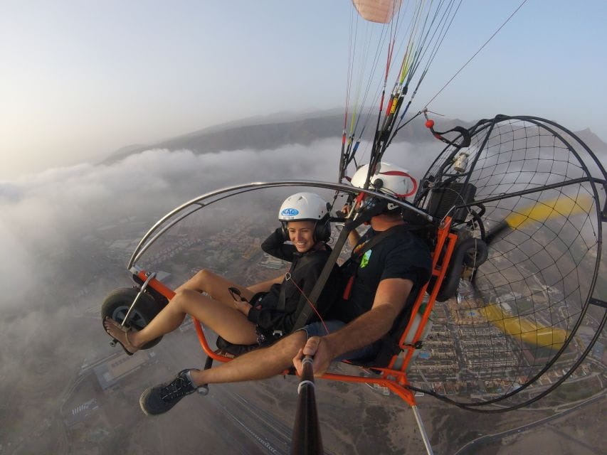 Adeje: Paratrike Flying Tour With Hotel Pickup and Photos - Pickup and Languages