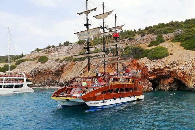 Alanya Catamaran Boat with Swimming and Snorkelling Activity - Exploring the Coast from the Water
