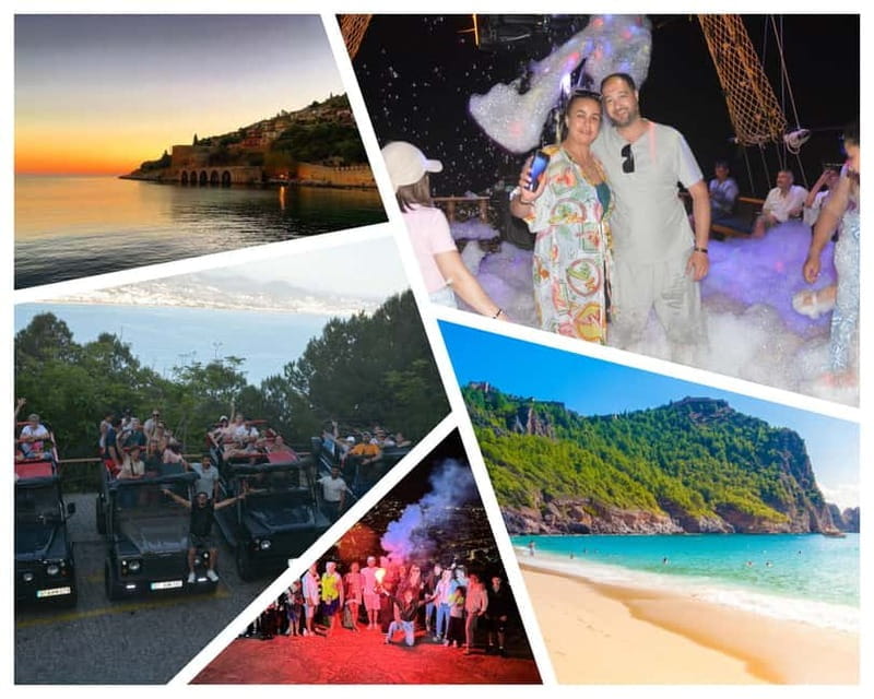 Alanya: Sunset Party Boat, Jeep, Cleopatra Beach & Dinner - Exploring the Best of Alanya in One Day