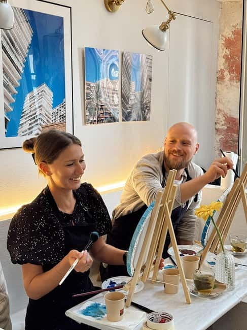 Alicante: Private Art Experience for Couples  Paint & Sip - Key Points / Takeaways