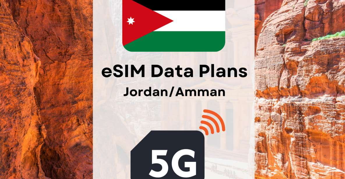 Amman: Esim Internet Data Plan for Jordan 4g/5g - Data Package Options