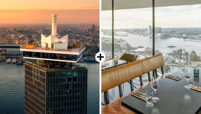 Amsterdam: A'DAM Lookout with Revolving Restaurant Moon - Key points / Takeaways