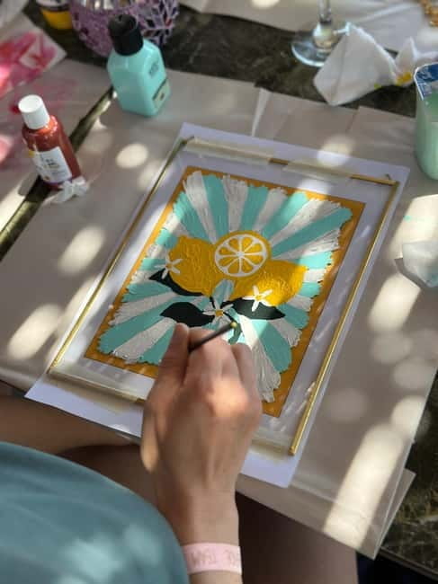 Antalya: Frame Glass Painting Workshop with Turkish Tea - Key points / Takeaways