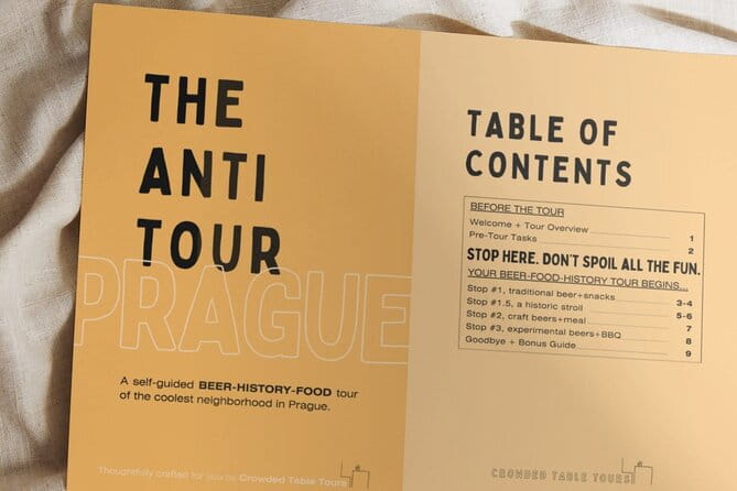 Anti Tour Prague - Self Guided Beer and Food Tour - FAQs