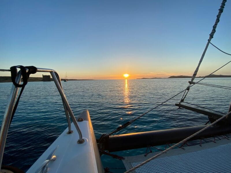 aperitifs at sunset on the Stintino catamaran burianaCharter - The Sum Up: A Relaxing Sardinian Sunset Experience