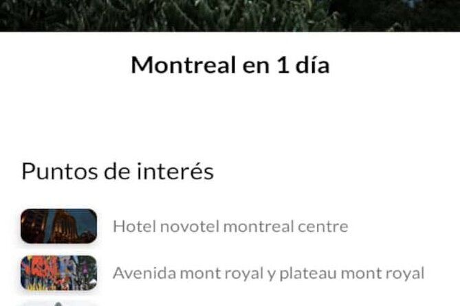 APP Self-Guided Tours Montreal With Audioguide - Audioguide App Features