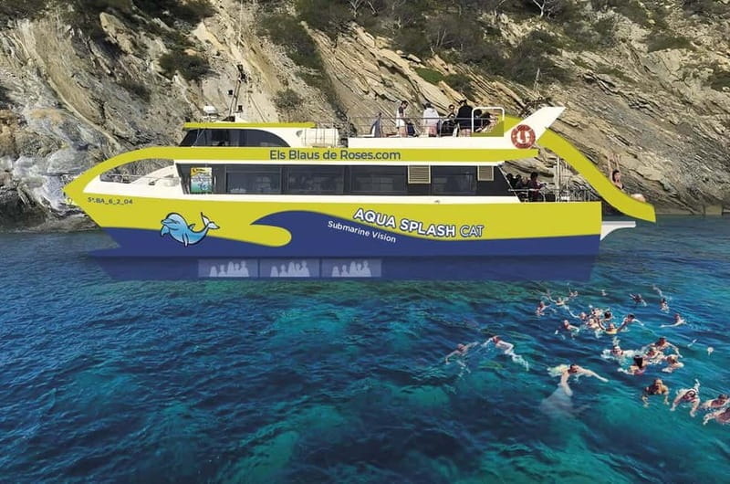 AQUA SPLASH ADVENTURE: Super Slide & Swimming - The Boat Cruise: Scenic Introduction to Costa Brava