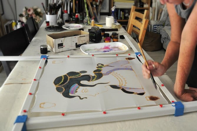 Art workshop-- Create your own greek silk scarf in Athens ! - Price and Logistics