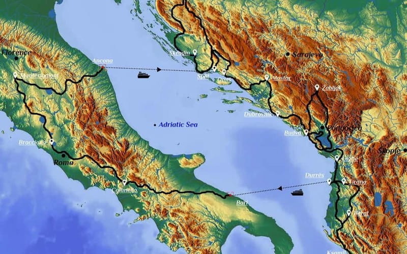 Balkans - Italy: 17-Days Motorcycle Tour 14.05.26 - 31.05.26 - Starting Point: Trogir and Split – Your Gateway to the Balkans