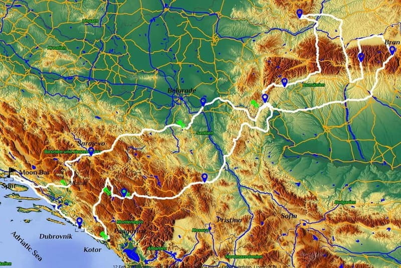 Balkans - Romania: 12-Days Motorcycle Tour 16.08. - 28.08.26 - An Overview of the 12-Day Balkan and Romania Motorcycle Tour