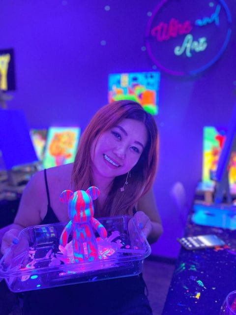 Barcelona: Bear-brick Fluorescent Painting | Wine and Art - Optional Upgrades