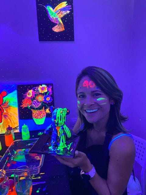 Barcelona: Bear-brick Fluorescent Painting | Wine and Art - Accessibility Information