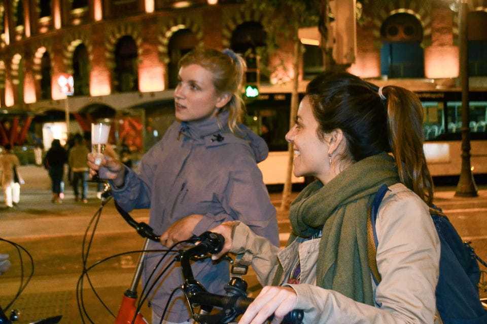 Barcelona Bike Tour by Night With Cava - Things To Know