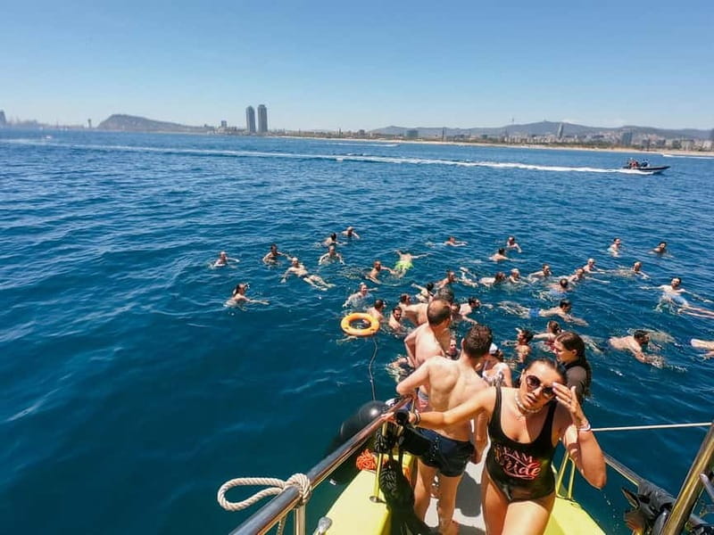 Barcelona: Charcuterie, Swim & Party Boat - Key points / Takeaways