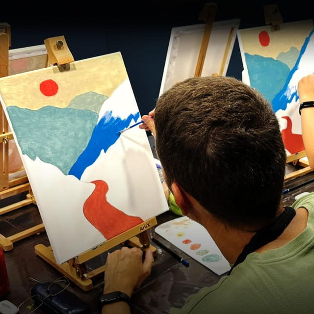 Barcelona: Fluorescent Painting Workshop with Wine and Creativity - Key points / Takeaways