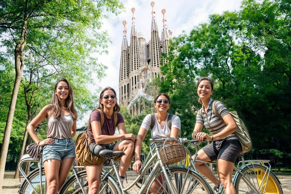 Barcelona: Private Highlights and Gaudis Art Bike Tour - Key Points