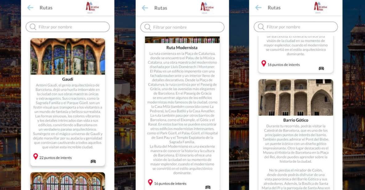 Barcelona Self-Guided Tour App With Multilingual Audio Guide - Explore Routes in Barcelona