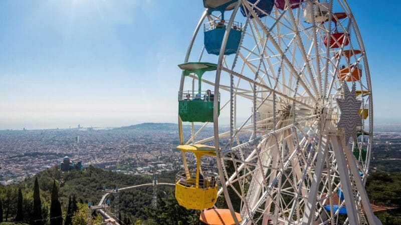 Barcelona: Tibidabo Amusement Park Admission Ticket - Entrance and Setting: A Mountain-Top Wonderland