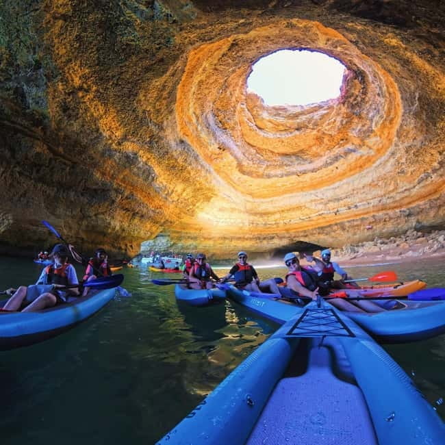 Benagil: Guided Kayak Tour inside caves and Praia da Marinha - Key points / Takeaways