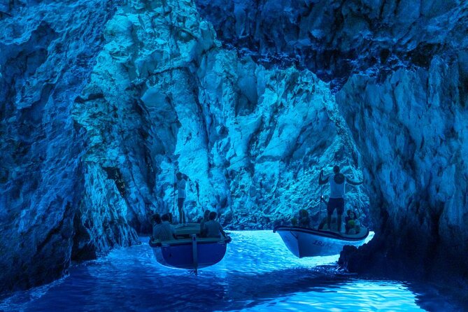 Blue & Green Cave Vis Island and Pakleni Islands Private Day Trip From Hvar - Duration and Inclusions