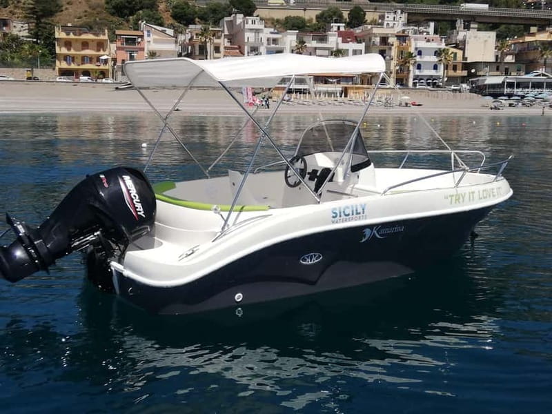 Boat rental without license in Letojanni (Half Day 4h) - Discovering the Coasts and Bays of Sicily