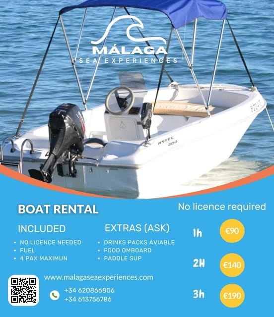 Boat without license for rent in Málaga Capital, Playa del Palo - Introduction: A Unique Way to Experience Málaga’s Coastline