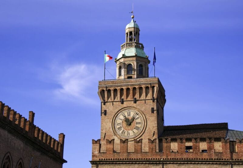Bologna: Clock Tower Audio Guide and Food Tasting - Walking Through Bolognas Iconic Landmark: The Clock Tower