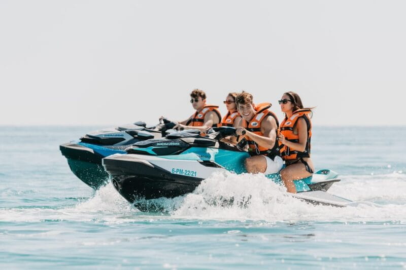 Can Picafort: Guided Playa de Muro Jet Ski Tour with Photos - Starting with a Splash: What to Expect in Mallorca’s Jet Ski Tour