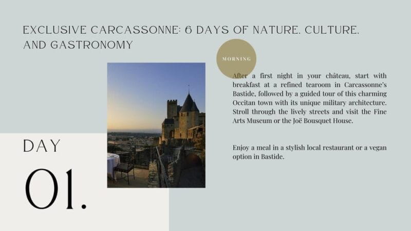 Carcassone: Exclusive 6 days all-inclusive premium program - Key Points / Takeaways
