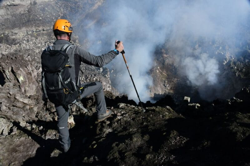 Catania: Mt. Etna Summit Craters Guided Trek - Descending and Lava Channels