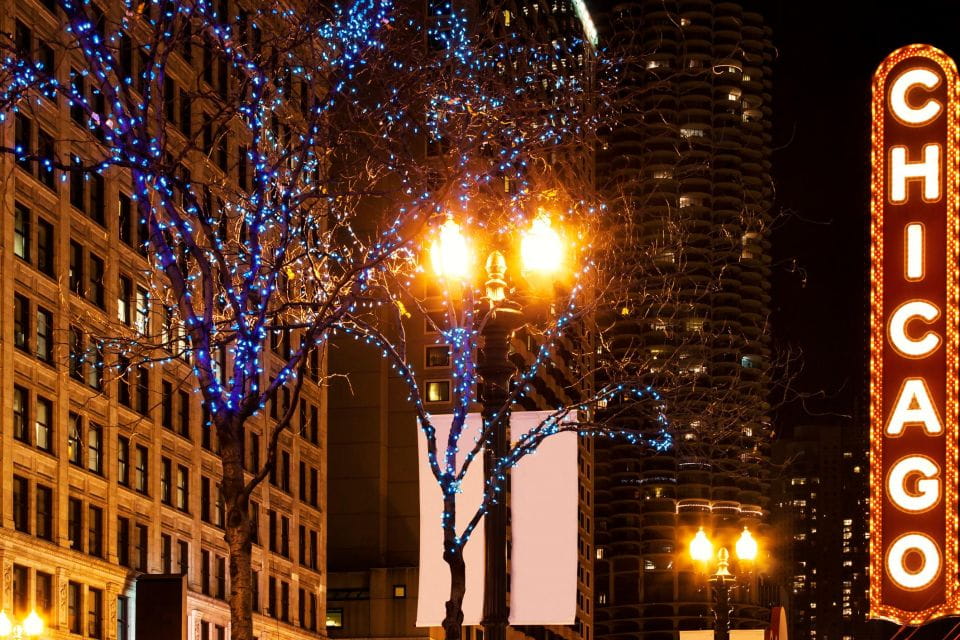Chicago's Festive Lights: A Magical Christmas Journey - Vibrant Streets Aglow With Festive Lights
