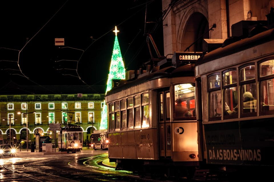 Christmas Lights Creative Photography in Lisbon - Finishing at Largo De Camões