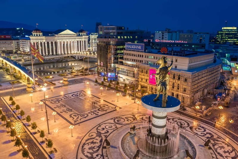 CITY WALKING TOUR - PROJECT SKOPJE 2014 - Starting at the Marriott Hotel: Your Gateway to Skopje