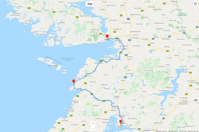 Cliffs of Moher from Shannon Airport en route to Galway - Arriving at Ireland’s Most Famous Natural Wonder