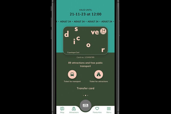 Copenhagen Card DISCOVER 80 Attractions and Public Transport - Validity and Restrictions