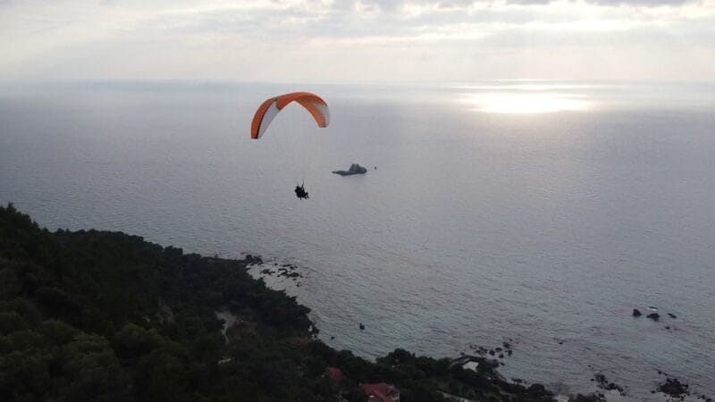 Corfu: Paragliding Tandem Flight Above Pelekas Town - Starting Point and First Impressions