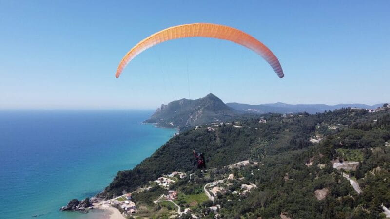 Corfu: Paragliding Tandem Flight Above Pelekas Town - The Adaptability of the Experience