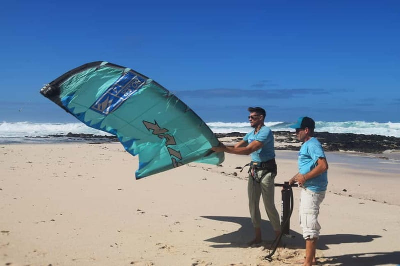 Corralejo: KITESURF BEGINNER COURSES. Semi-Private groups - Logistics, Equipment, and Inclusions