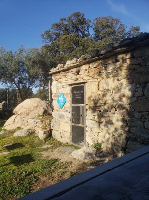 Corsica: Organic wine tasting - The Setting: A Sheepfold Turned Wine Reception Area