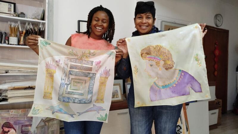 Create your own Greek Silk Scarf Souvenirs - Location and Setting: A Creative Oasis in a Vibrant Neighborhood