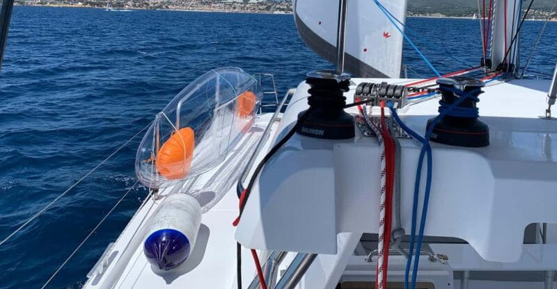 Departure from BRUSC sunset on sailing catamaran - A Detailed Look at the Sunset Catamaran Experience