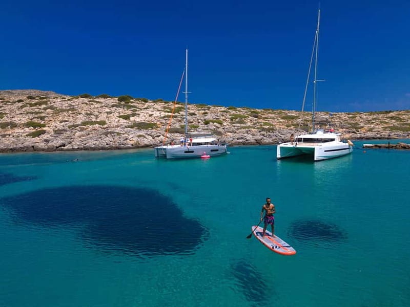 Dia Island Catamaran  Premium Lunch, Open Bar, Small Group - The Return Journey and Sunbathing