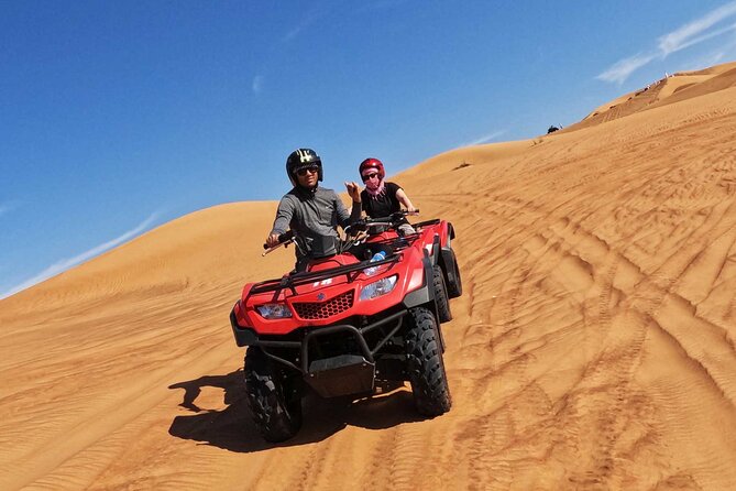 Dubai: Quad Bike Safari, Camels, & Camp With BBQ Dinner - Henna Tattoo and Arabic Coffee
