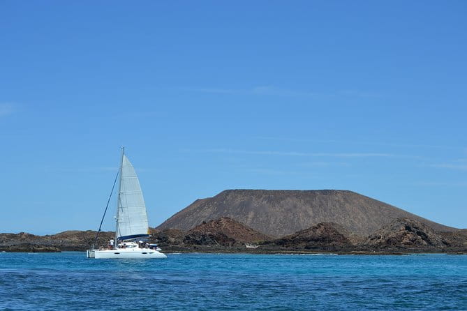 Exclusive Sailing Catamaran Experience to Lobos Island With Lunch and Drinks - Meeting Point and Pickup