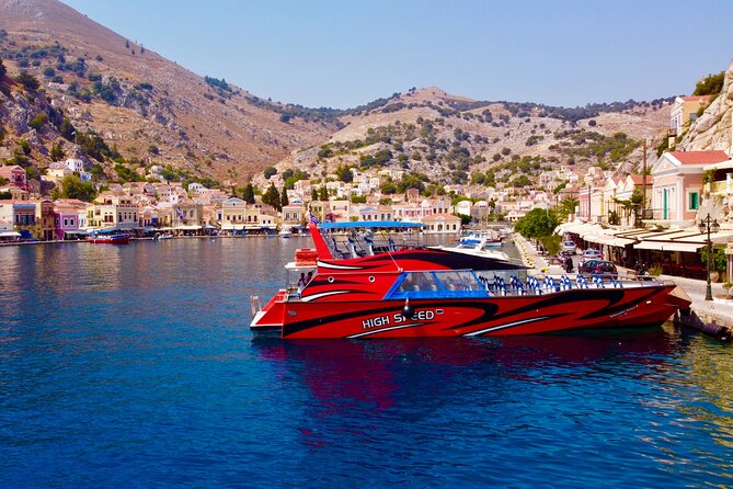 Fast Boat to Symi With a Swimming Stop at St Georges Bay! (Only 1hr Journey) - Free Time on Symi
